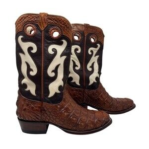 Tecovas Birthday Mens Cowboy Boots IX 9.5 EE Ltd  Hornback Alligator western NEW